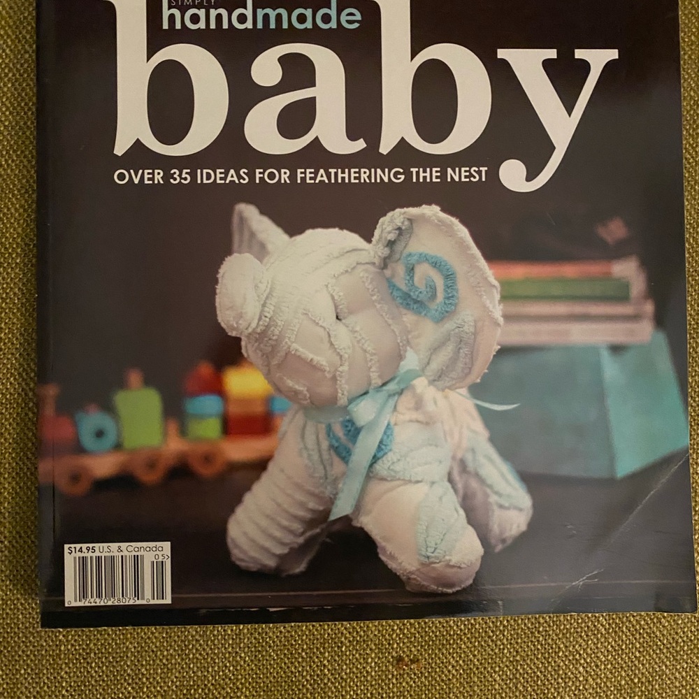 Handmade Baby Magazine Featuring Plush Elephant